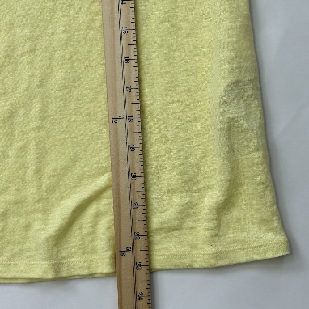 Eileen Fisher Women's XS Organic Linen Jersey Crew Neck Tee Yellow - Picture 7 of 7